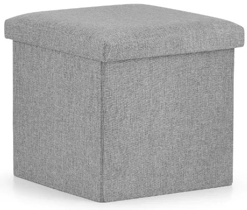 Skladacia taburetka s úložným priestorom "L" svetlo sivá