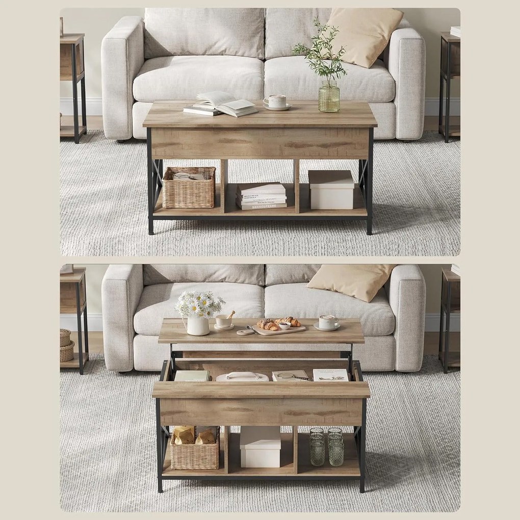 Konferenčný stolík, rozkladací stolík, ťavia hnedá