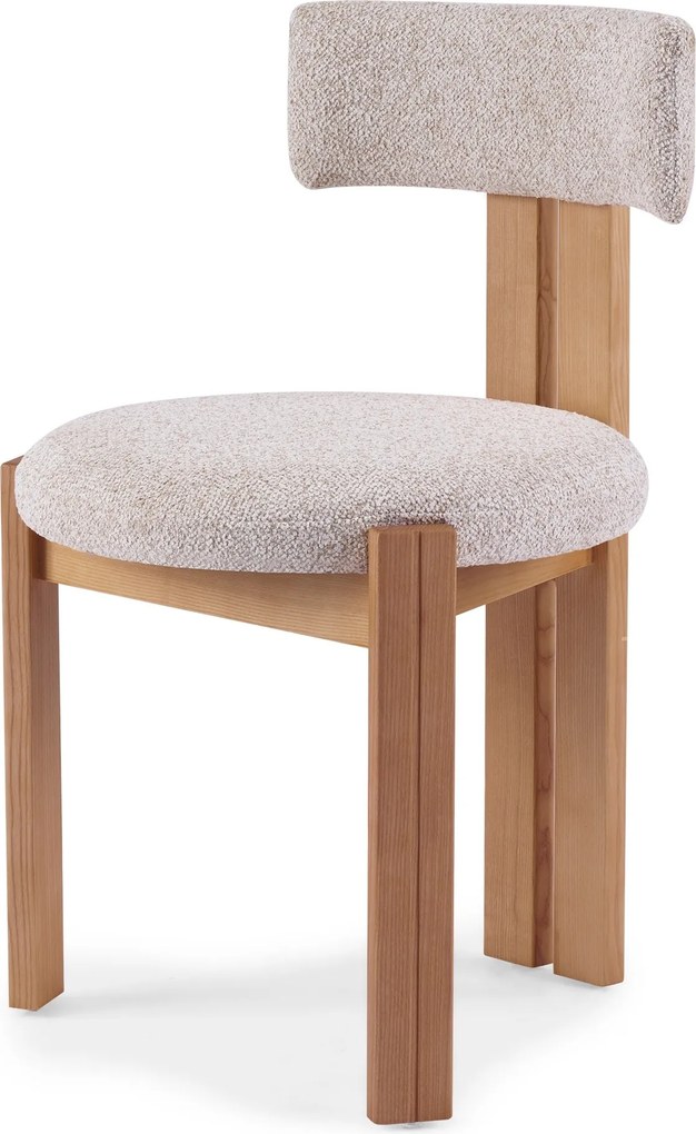 Jídelní židle Matteo z masivu béžová/světle hnědá