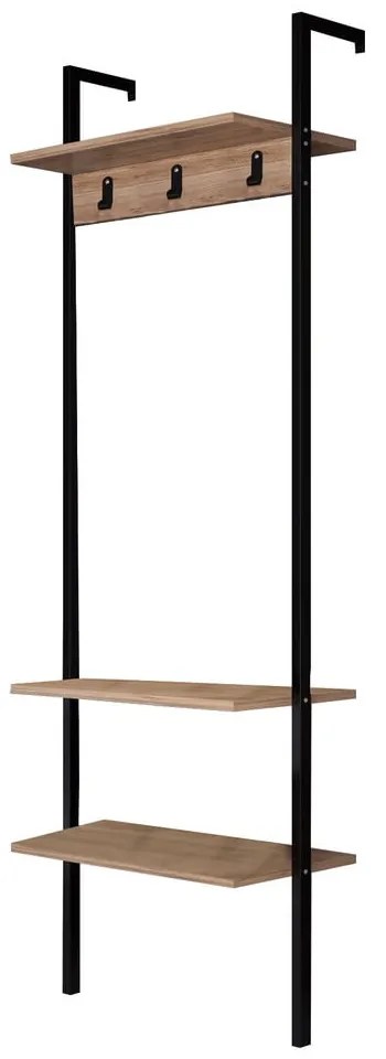 Čierna predsieňová zostava z recyklovaného dreva Nina - Kalune Design