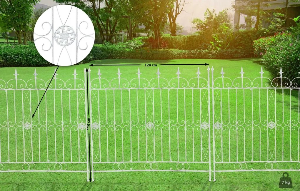 Mriežka na popínavé rastliny Mangold - 115 x 125 cm - Biela antik