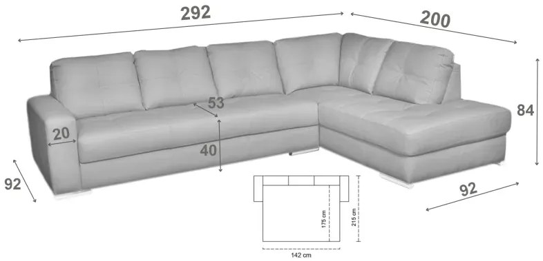 Kožená sedacia súprava s rozkladom na každodenné spanie ALEXIE – rohová, ľavá, vínová (bordeaux 305)