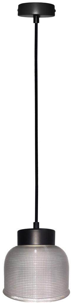 CLX Závesné retro osvetlenie FROSINONE, 1xE27, 40W, 14,5 cm, okrúhle, čierne