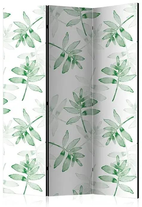 Paraván - Watercolour Branches [Room Dividers] Veľkosť: 135x172, Verzia: Akustický