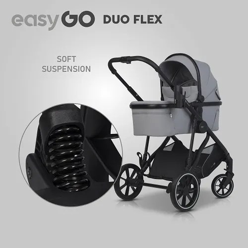 Súrodenecký kočík EasyGo Duoflex Cloudy Gray