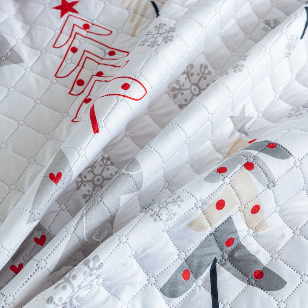 Prehoz na posteľ JINGLE, biely Rozmer: 170 x 210 cm