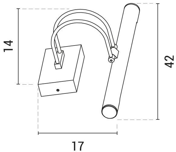 LED Obrazové svietidlo LED/9W/230V 3000K 42 cm chróm