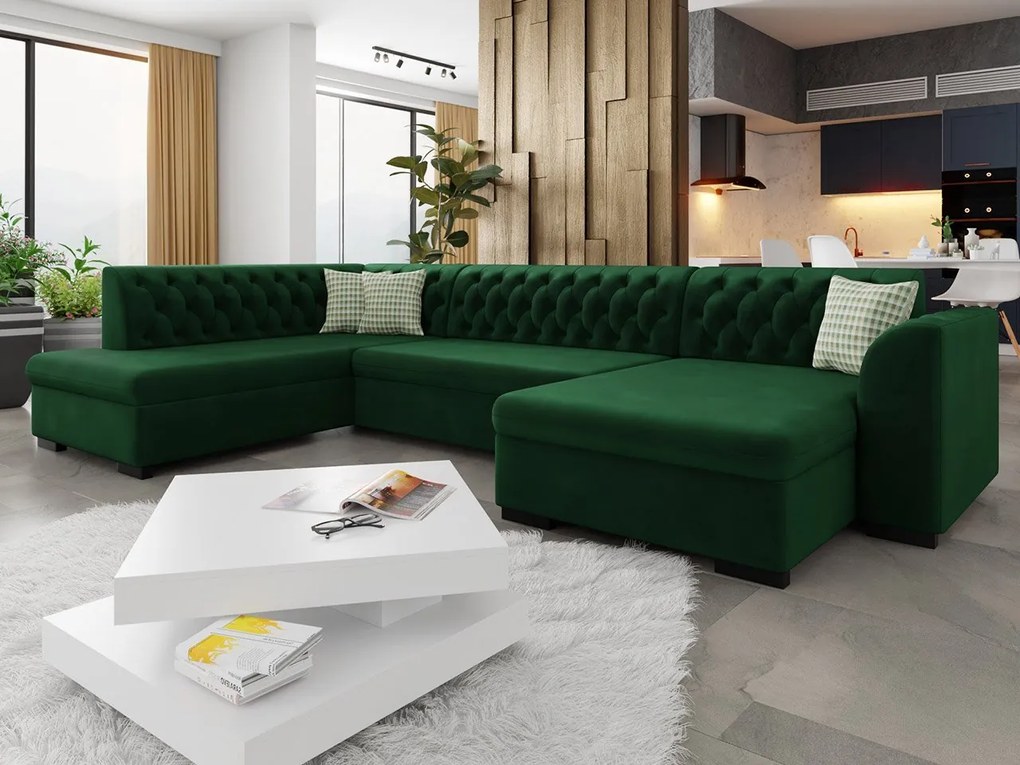 Veľká sedačka do obývačky Valdero, Dostupné poťahy: Magic Velvet 2227 + Magic Velvet 2227 + Evo 29, Strana: Ľavá