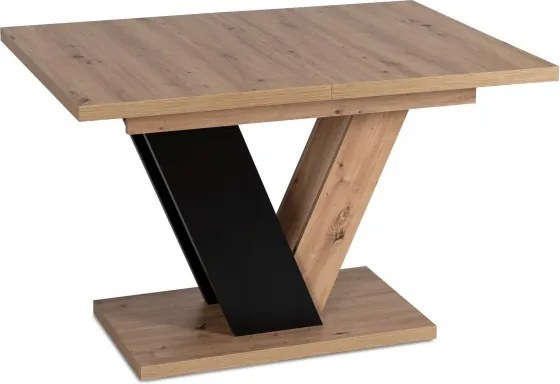 ROZKLADACÍ KUCHYNSKÝ STÔL DUB / ČIERNY 120-160 cm