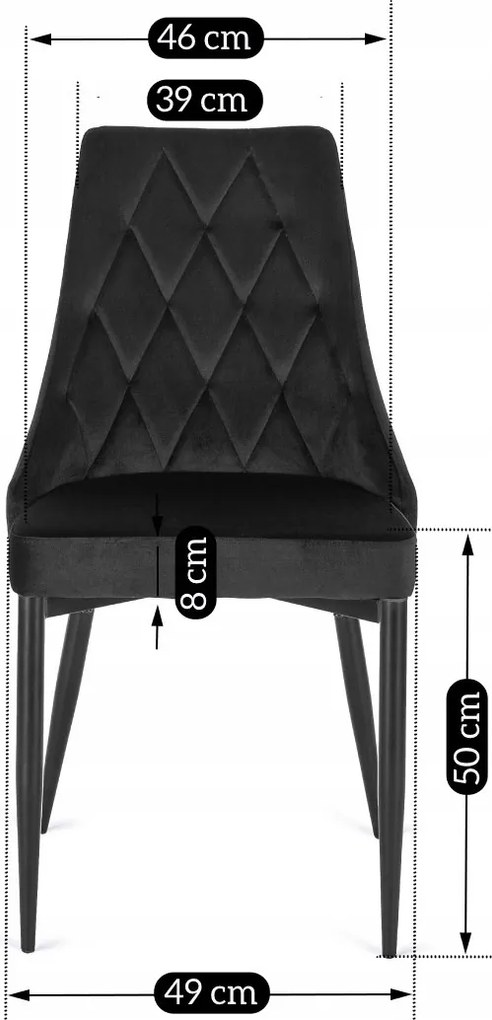 Čalouněná jídelní židle CORK černá