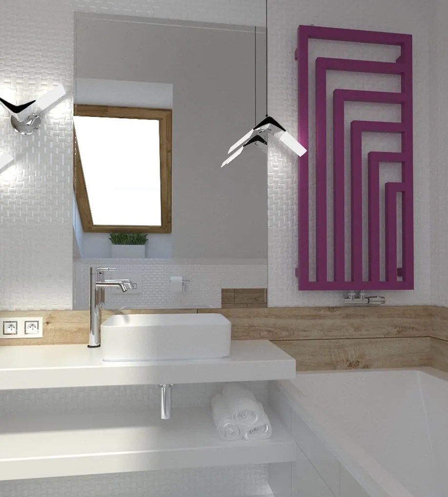Regnis Kreon, vykurovacie teleso 550x1000 mm, 548W, biela matná, KR100/55/WHITE