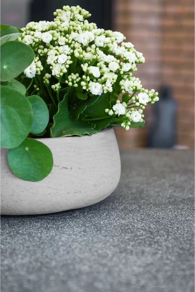 Dekoračná miska PERA, sklolaminát, Ø 27 cm, béžová