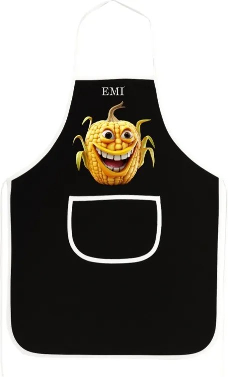 Kuchynská zástera Corny EMI, čierna