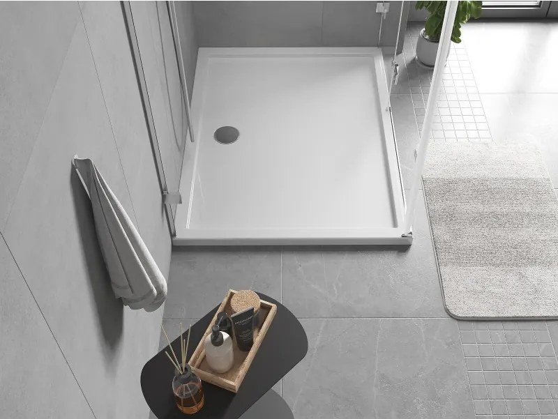 Mexen Flow obdĺžniková sprchová vanička slim 100 x 80 cm, biely lesk - 46R108010
