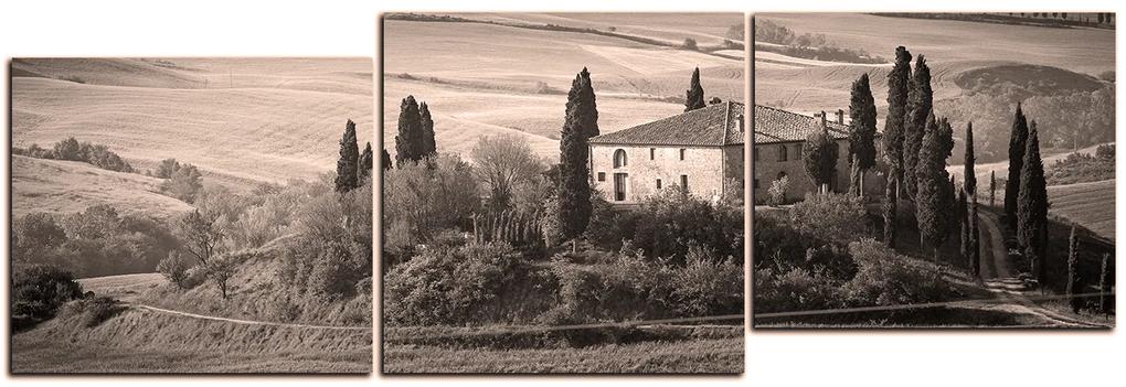 Obraz na plátne - Talianská venkovská krajina - panoráma 5156QE (120x40 cm)