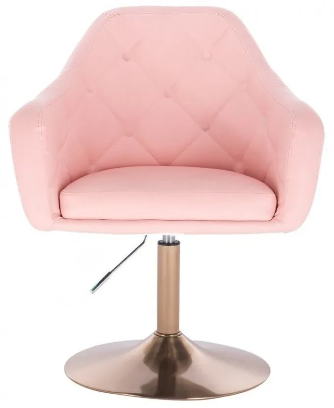 LuxuryForm DESIGN Kreslo ANDORA na zlatom tanieri - ružové