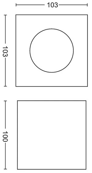 Philips 50491/31/P0-LED Stmievateľné bodové svietidlo MYLIVING BOX 1xLED/4,5W/230V