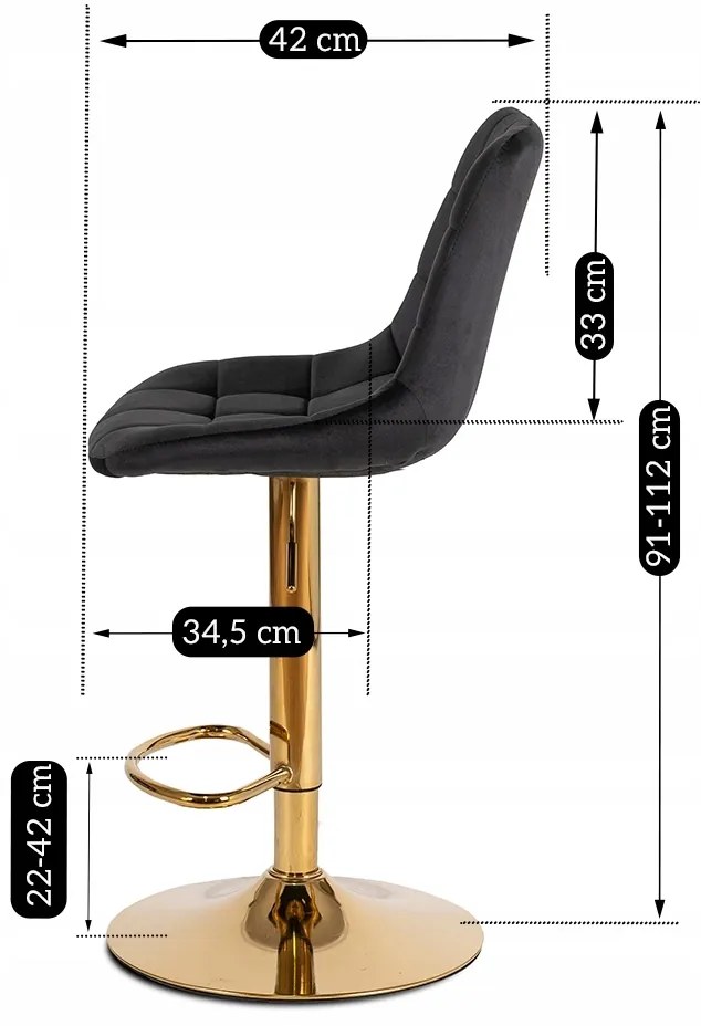 PROXIMA.store - Jedálenská barová stolička ARCOS FARBA: modrá