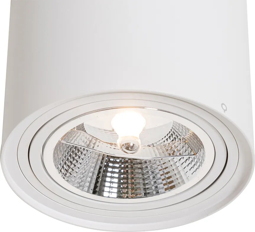 Inteligentný stropný reflektor biely otočný a naklápací vrátane Wifi GU10 111mm - Rondoo Up