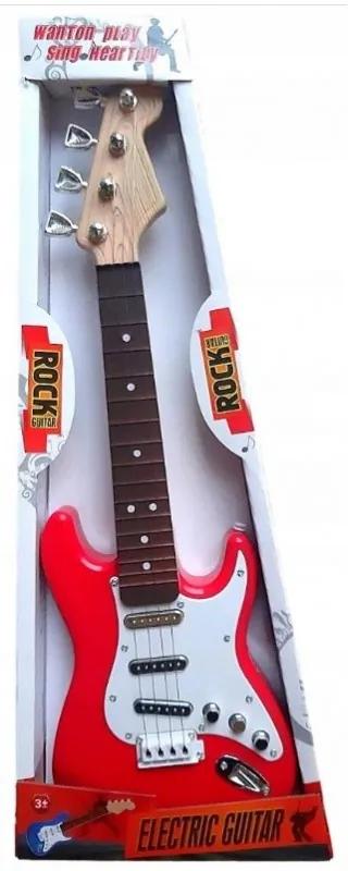 749998 Mini roková gitara pre deti - Electric Guitar Červená