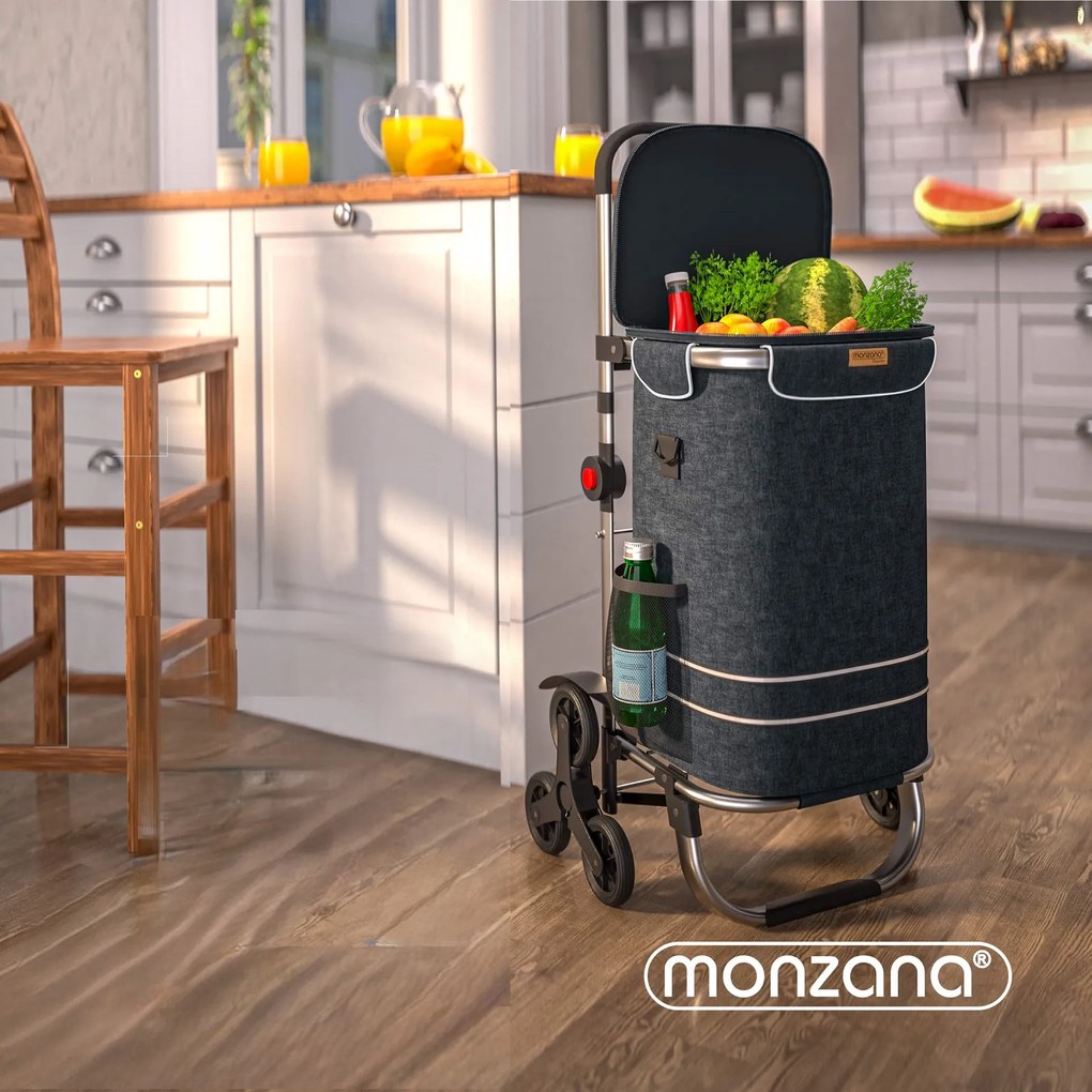 Jurhan Nákupná taška na kolieskach do schodov COMFORT, 50l, čierna
