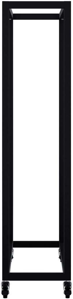 Stojan na drevo Hilta s kolieskami 25x80x100 cm - čierna