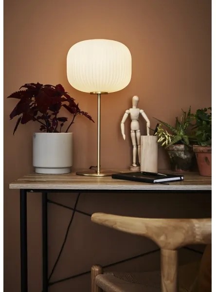 Markslöjd 107819 - Stolná lampa SOBER 1xE27/60W/230V biela/mosadz