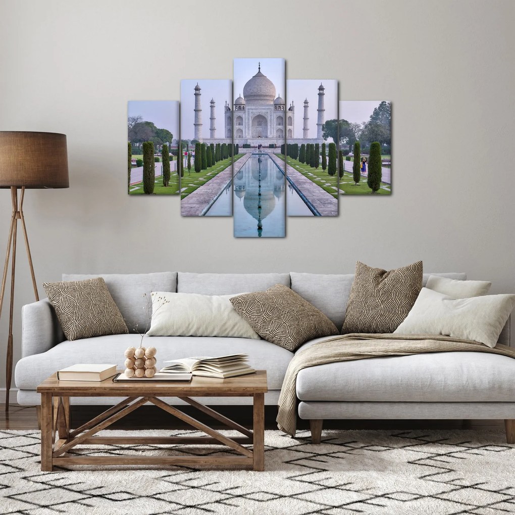 Obraz - Taj Mahal za východu slnka (150x105 cm)