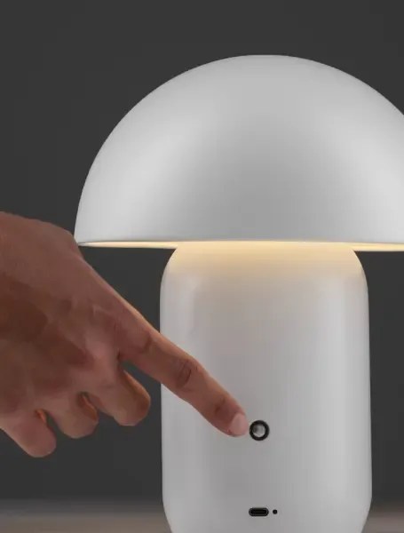 Dizajnová stojaca lampa Pois Biela