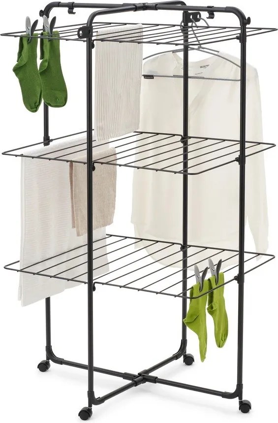 Matne čierny sušiak na bielizeň 23 m HangOn Tower – Brabantia