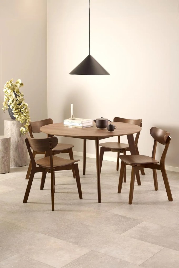 Okrúhly jedálenský stôl Roxby 120 cm orech