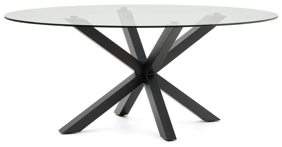 Jedálenský stôl so sklenenou doskou 100x200 cm Argo – Kave Home
