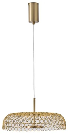 LED Luster na lanku LED/10W/230V 3000K zlatá pr. 35 cm