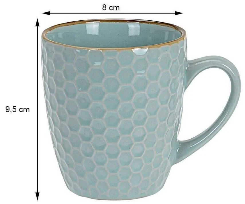 Sada kameninových hrnčekov Honey 300 ml, 4 ks