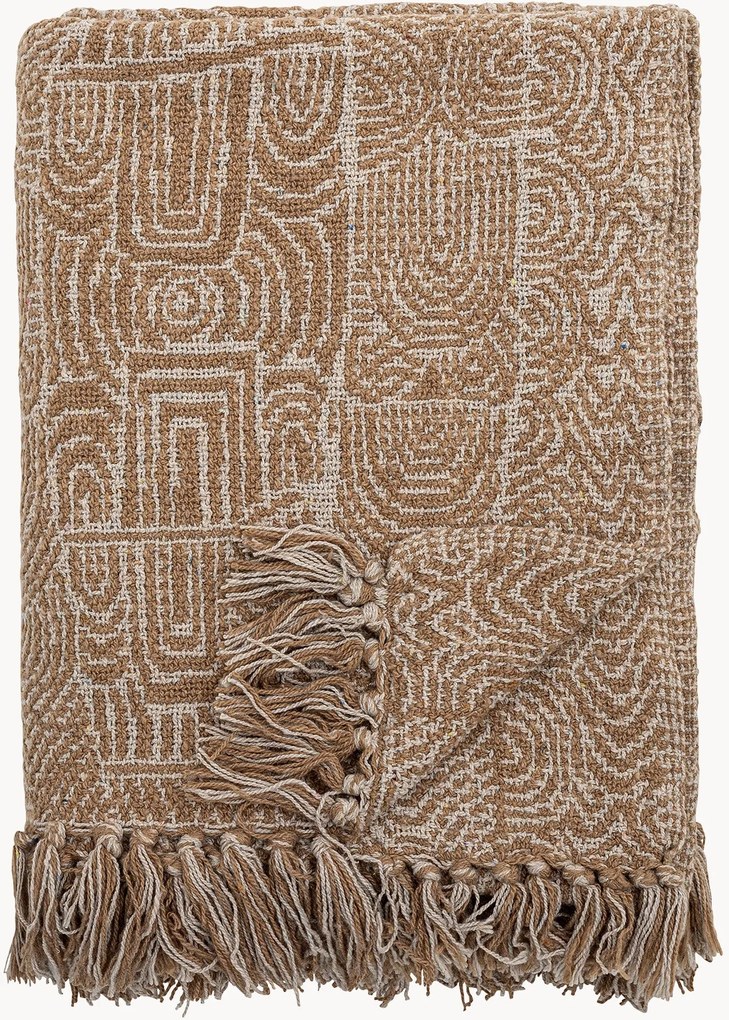 Ručne tkaný prehoz so strapcami Bresso