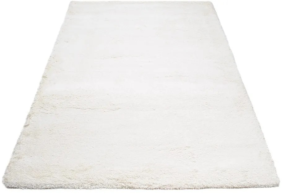 Hebký koberec bielej farby Šírka: 80 cm | Dĺžka: 150 cm