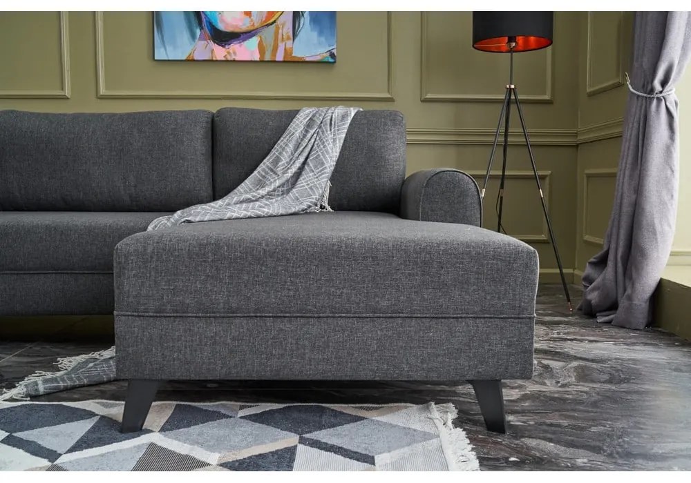 Antracitovosivá rohová pohovka (do tvaru "U") Belen – Balcab Home