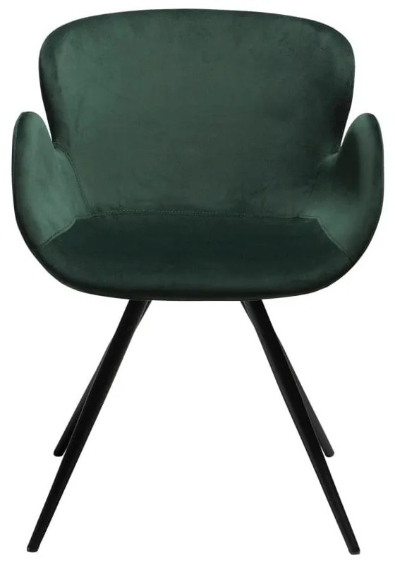 Zelené čalúnené jedálenské kreslo s podrúčkami Gaia – DAN-FORM Denmark