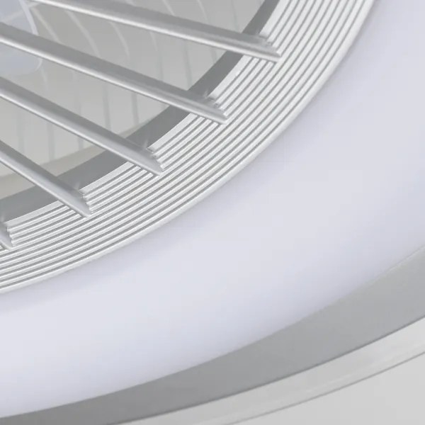 Brilagi - LED Stmievateľné svietidlo s ventilátorom RONDA LED/48W/230V strieborná+DO