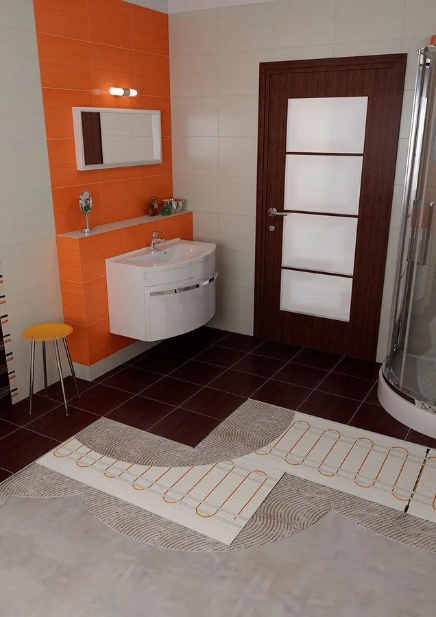 Sapho Sapho, WARM TILES elektrická podlahová vykurovacia rohož 0,8m2, 130W, WTM08