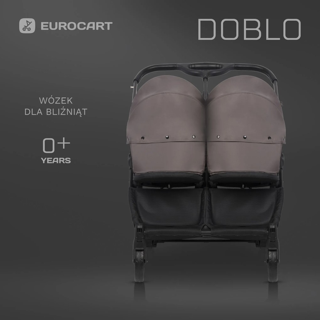 Súrodenecký kočík Euro-Cart Doblo Taupe