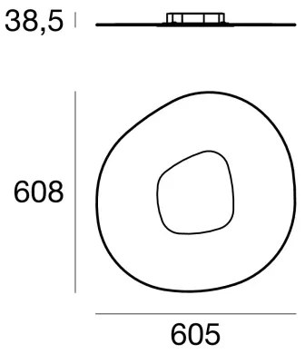 Linea Light 90346- LED Stropné svietidlo ANTIGUA LED/38W/230V 60,8 cm CRI 90 biela
