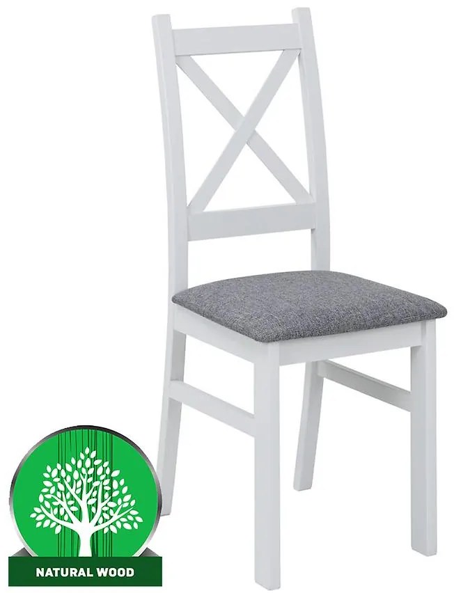 Stolička Alina biela/sivá