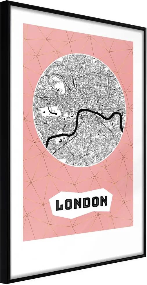 Plagát decentná mapa mesta - London