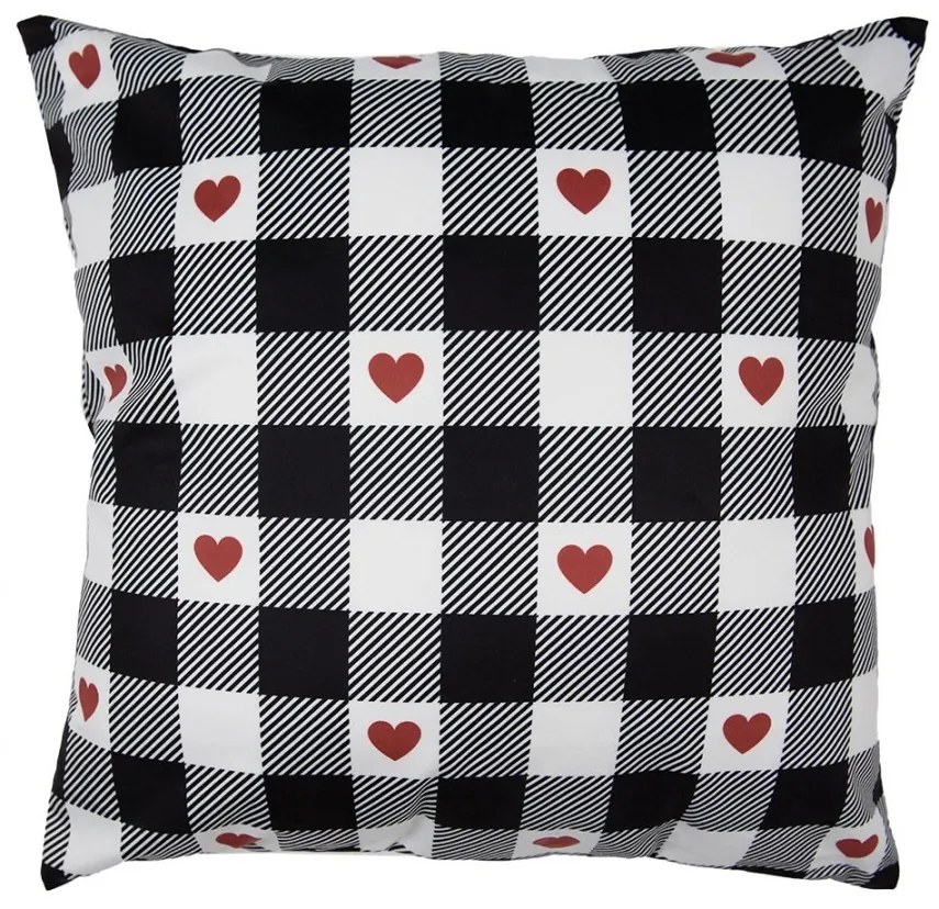 Bielo-červená obliečka na vankúš s jeleňom White&Red Deer - 45*45 cm