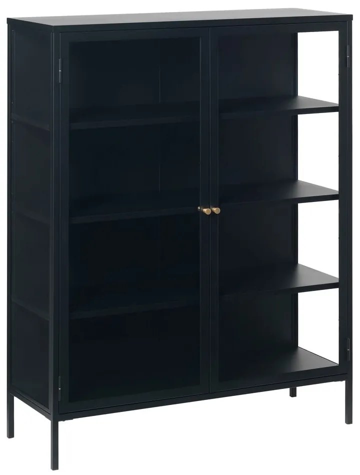Čierna kovová vitrína 110x140 cm Carmel – Unique Furniture