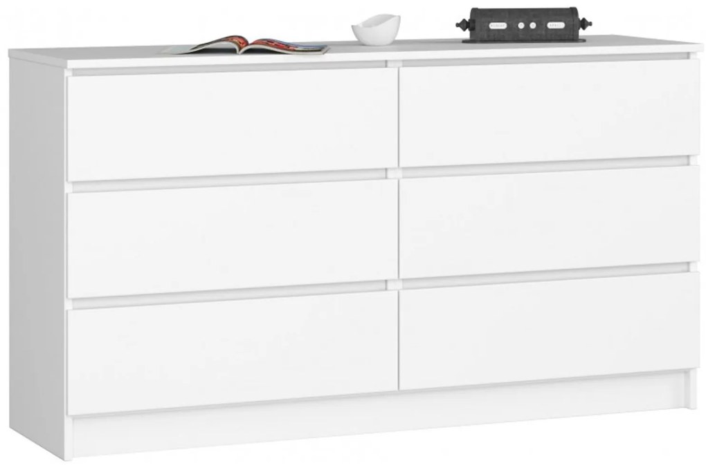 Komoda K140 6SZ biela