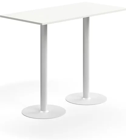 Barový stôl ALVA, 1400x700x1100 mm, HPL, biela