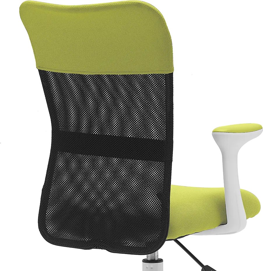 Detská stolička Neoseat MONKEY WHITE s podnožou — látka, biela / zelená