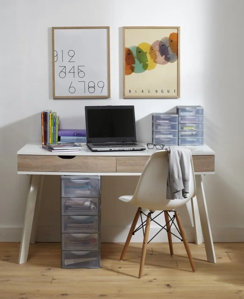 SUNDIS 2. akosť - Úložný box s 3 zásuvkami, antracit, OFFICEMIX A4 3A